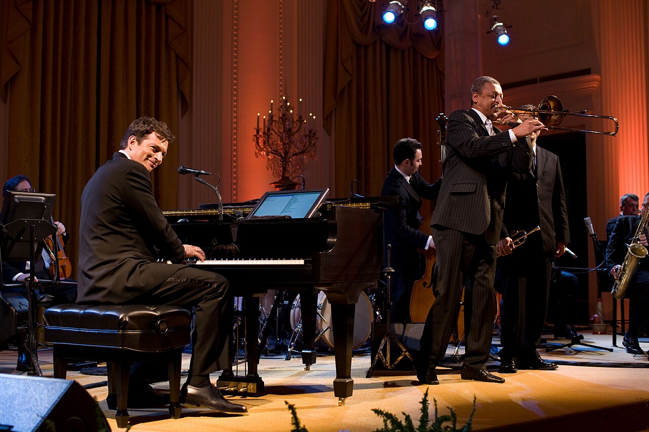 Harry Connick Jr. and his Big Band perform during the Governors Ball in the East Room of the White House, Feb. 21, 2010.   (Official White House Photo by Pete Souza)