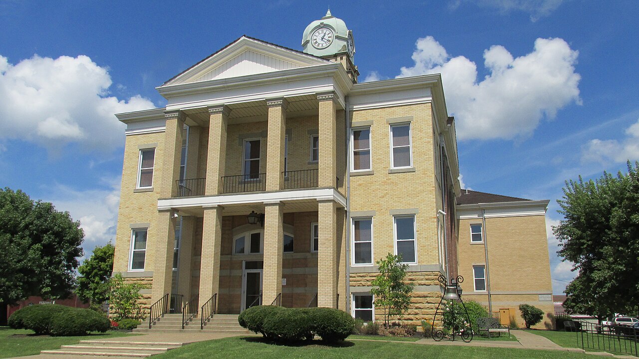 Adams County Courthouse in West Union, Ohio.