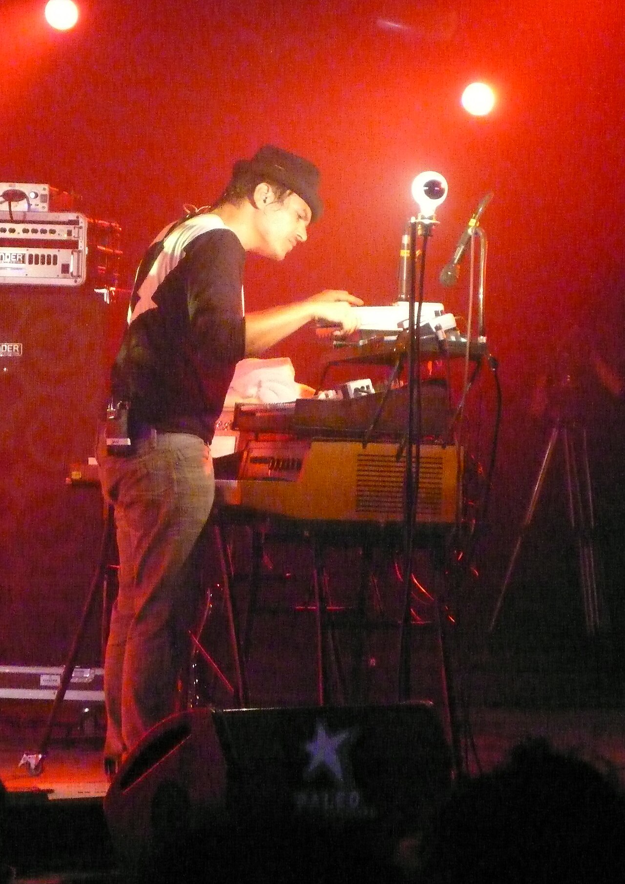 The french musician Dan Levy (The Dø) during the Paléo Festival 2008