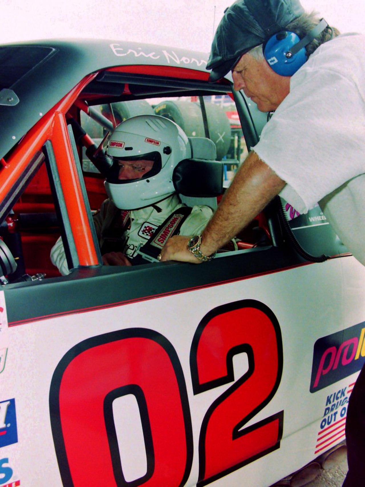 NASCAR driver Eric Norris, son of Chuck Norris, in 1997 in the No. 02 truck.
