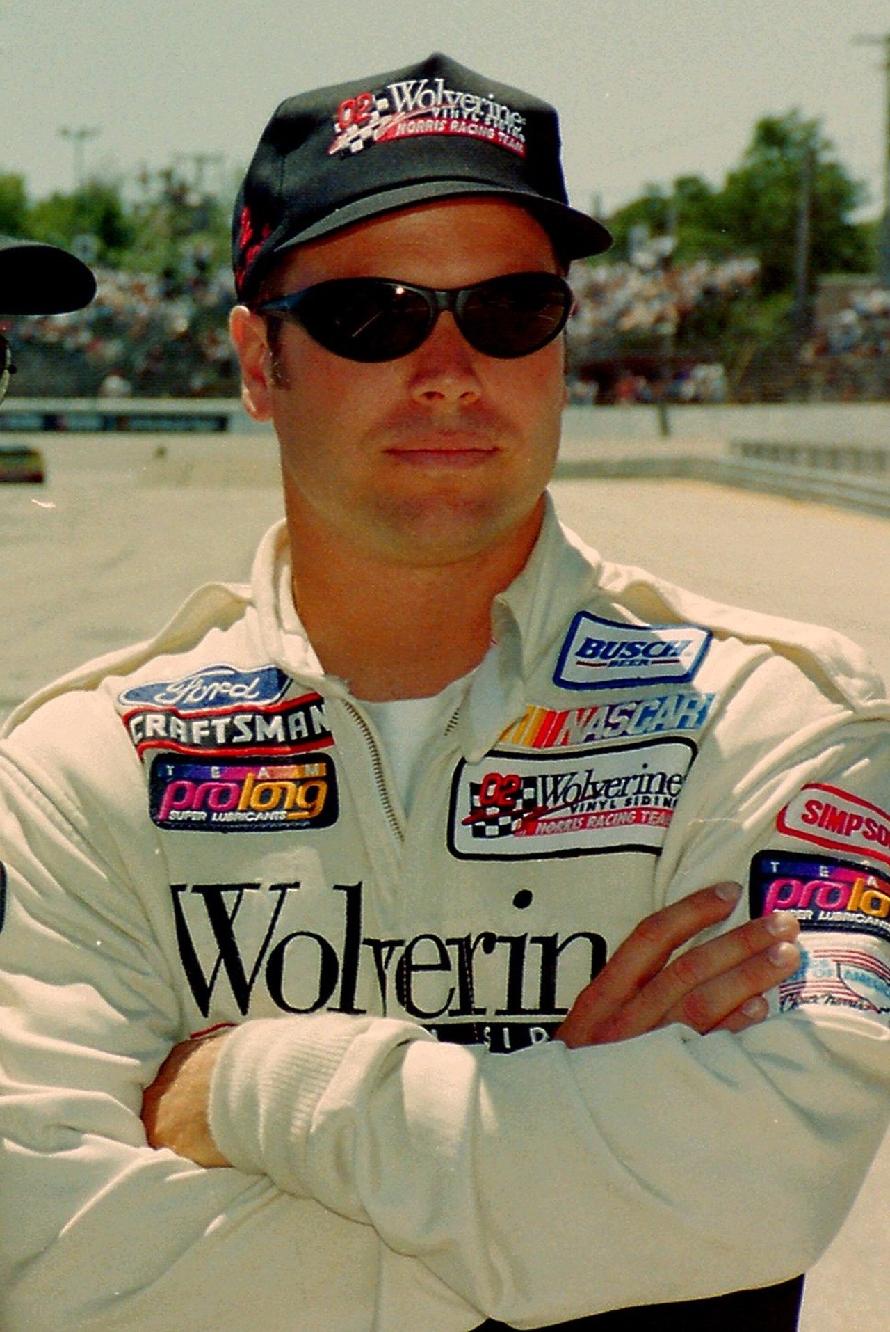 Eric Norris at the Sears DieHard 200 at The Milwaukee Mile, July 5, 1997. (Original photo includes father Chuck)