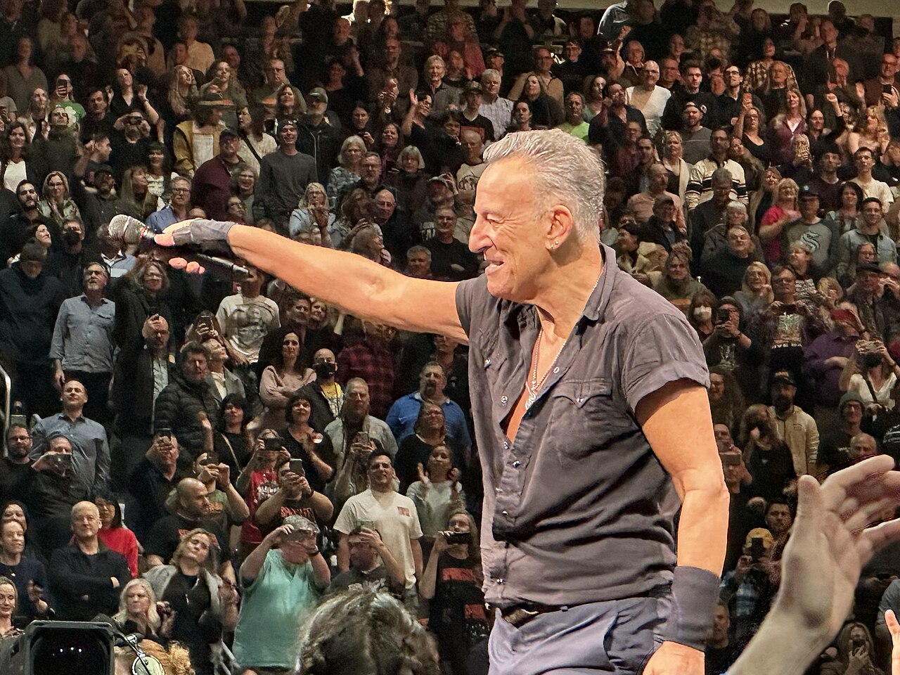 Bruce Springsteen performing at Climate Pledge Arena in Seattle, Washington on February 27th, 2023