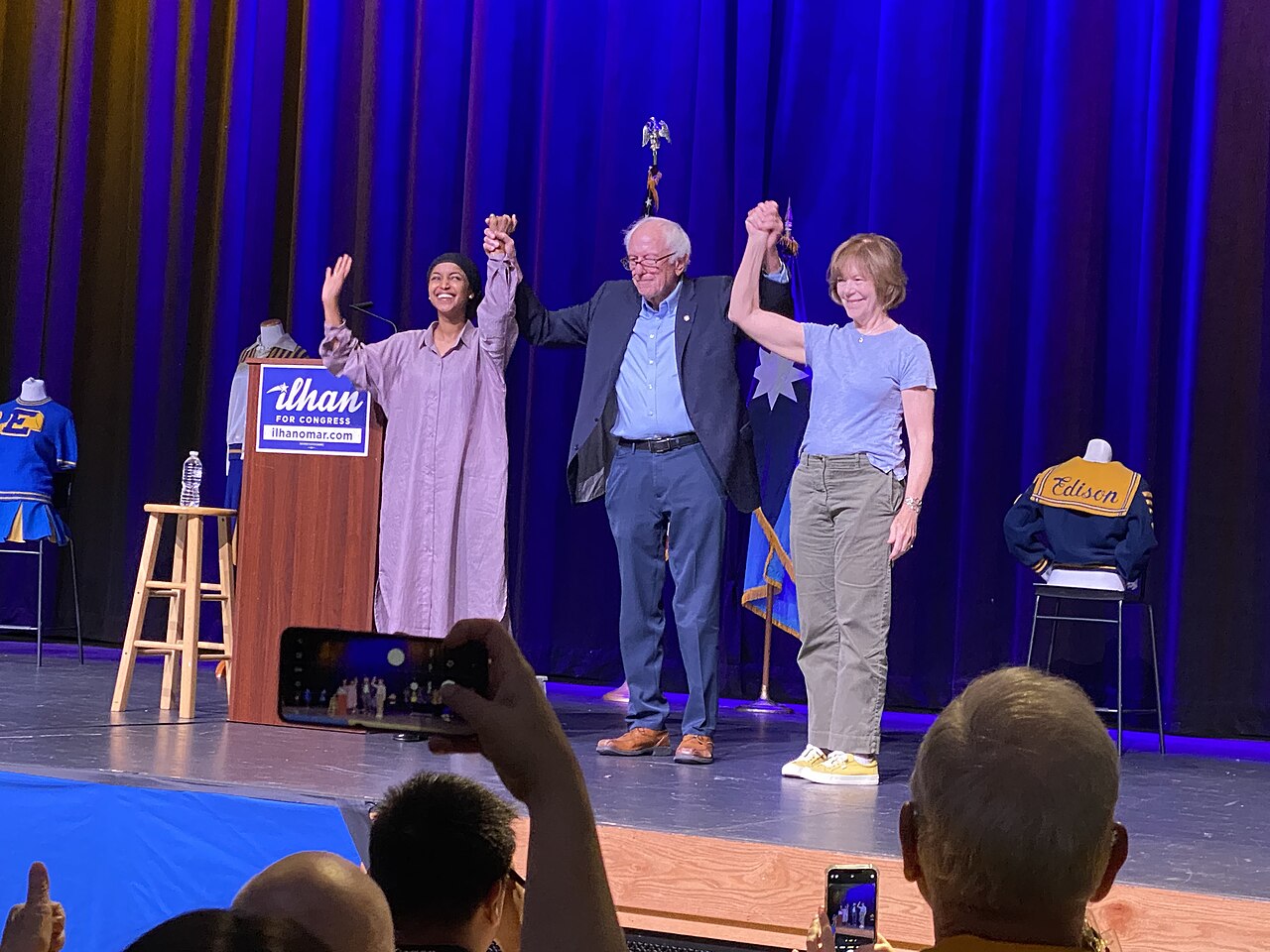 8.3.2024 - Ilhan Omar Rally with Bernie Sanders and Tina Smith at Edison High School, Minneapolis