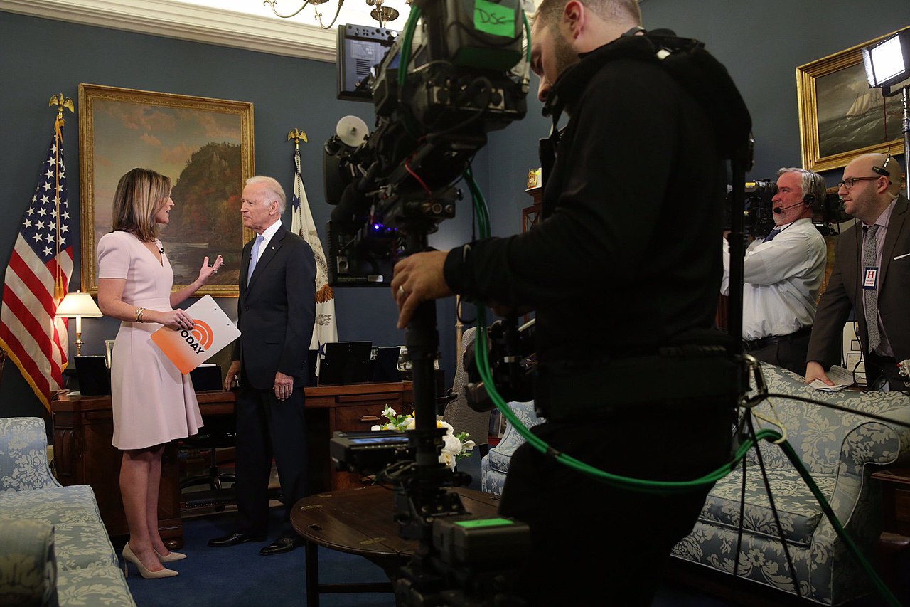Savannah Guthrie interviewing Joe Biden at the Vice-President’s Office at the White House.