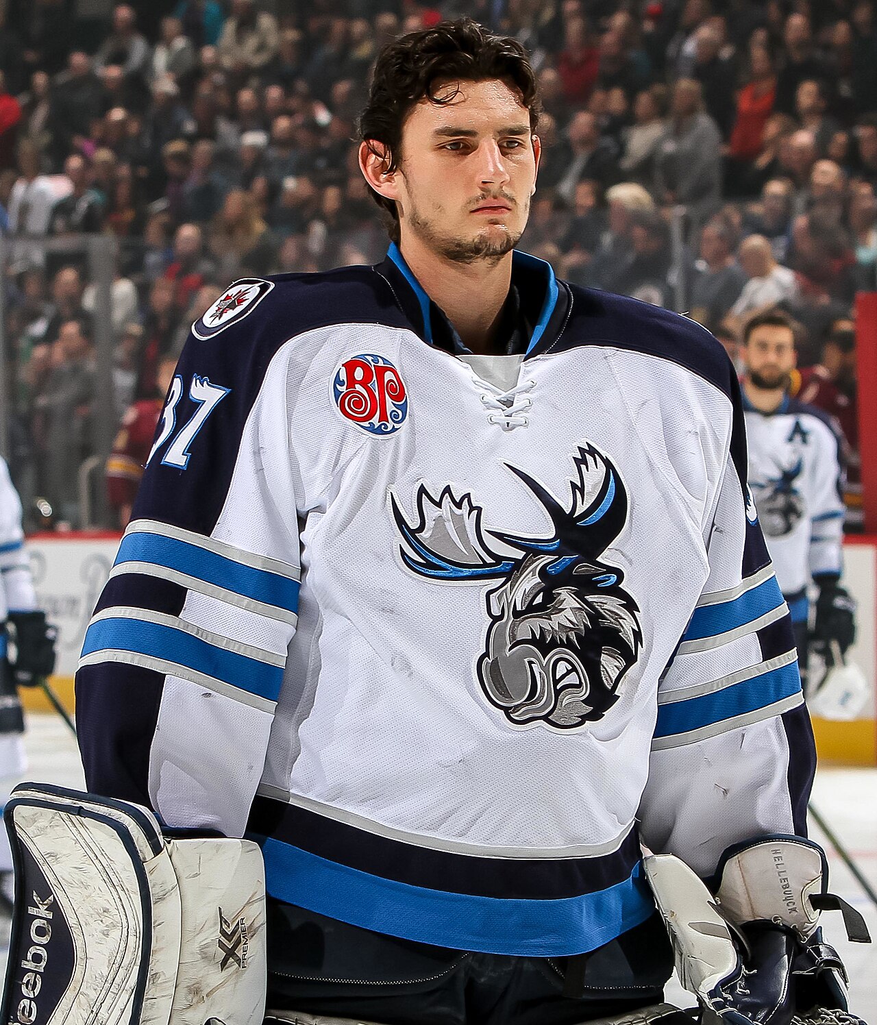 Connor Hellebuyck of the Manitoba Moose
Photo: Jonathan Kozub