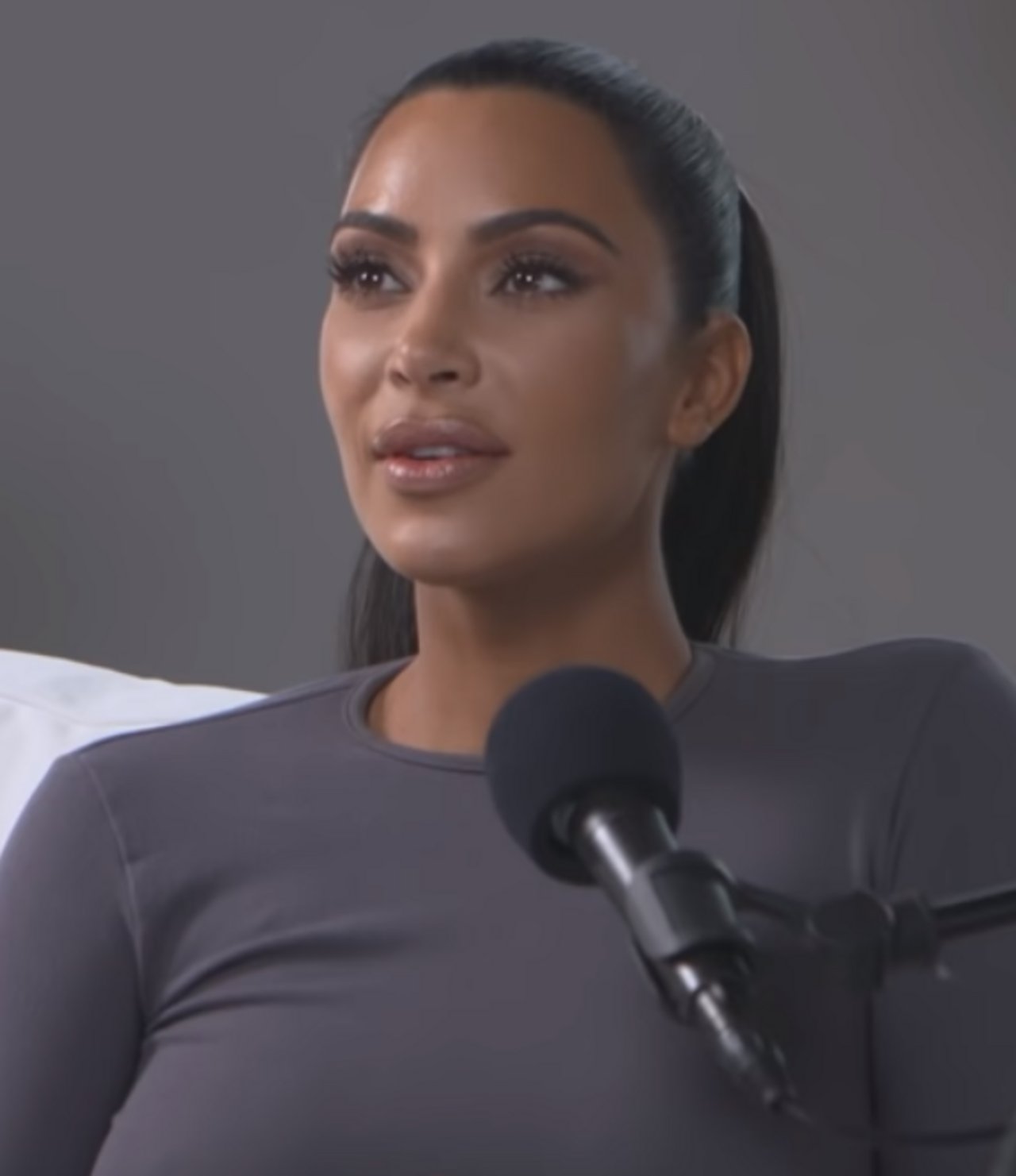 Kim Kardashian at the podcast Pretty Big Deal with Ashley Graham in 2018